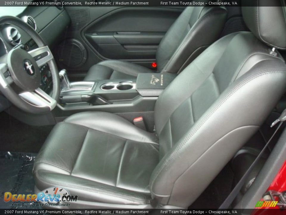 2007 Ford Mustang V6 Premium Convertible Redfire Metallic / Medium Parchment Photo #12