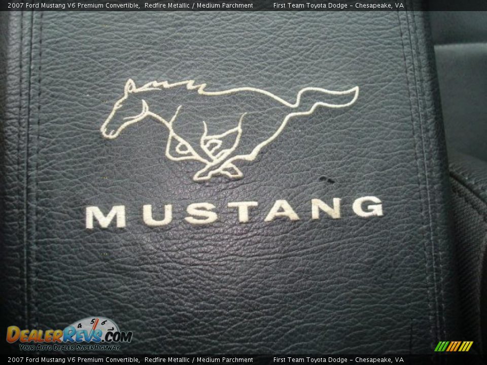 2007 Ford Mustang V6 Premium Convertible Redfire Metallic / Medium Parchment Photo #14