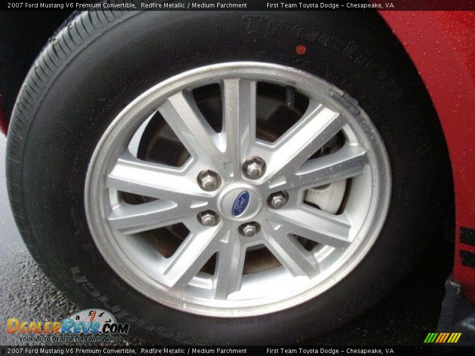 2007 Ford Mustang V6 Premium Convertible Redfire Metallic / Medium Parchment Photo #20