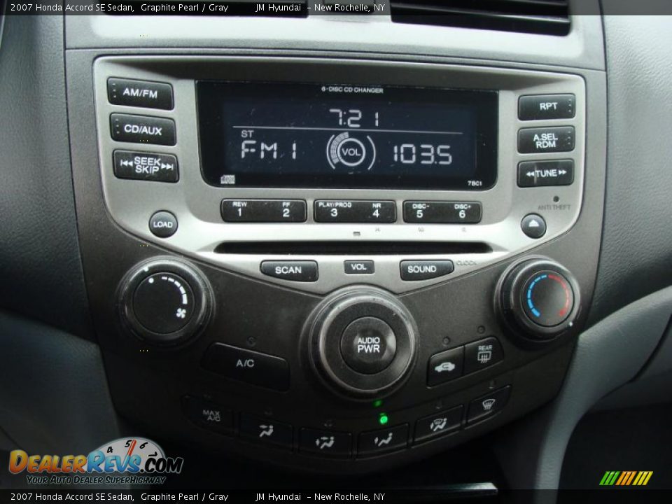 2007 Honda Accord SE Sedan Graphite Pearl / Gray Photo #22