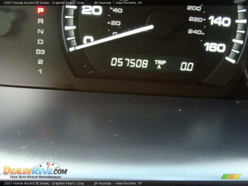 2007 Honda Accord SE Sedan Graphite Pearl / Gray Photo #24