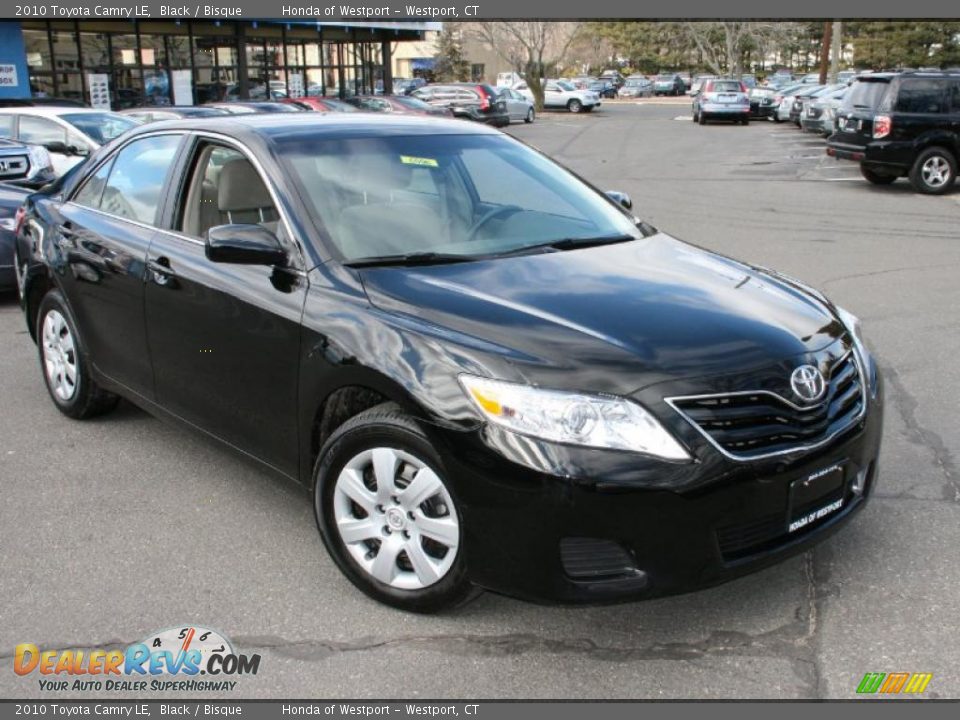 2010 Toyota Camry LE Black / Bisque Photo #3