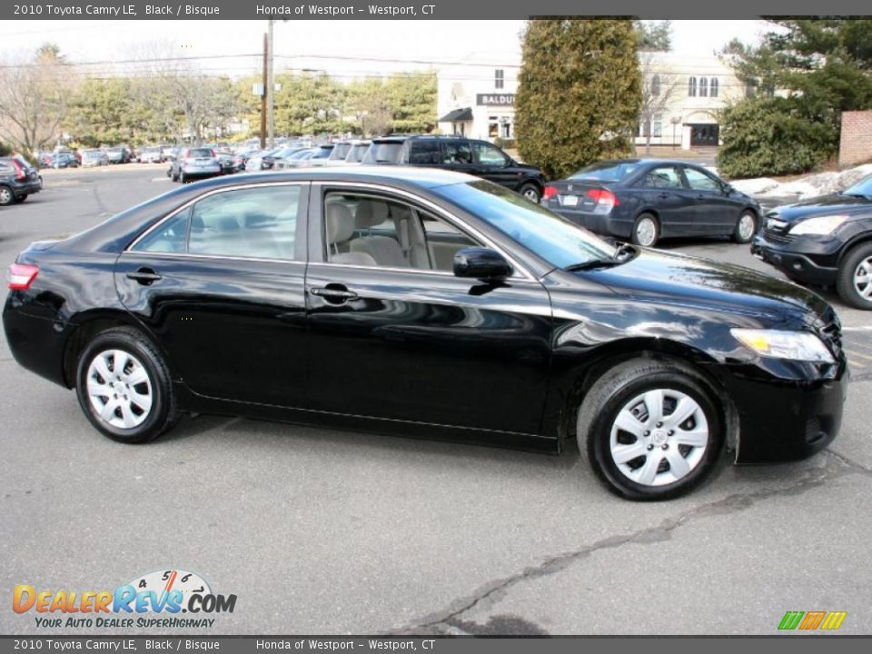 2010 Toyota Camry LE Black / Bisque Photo #4