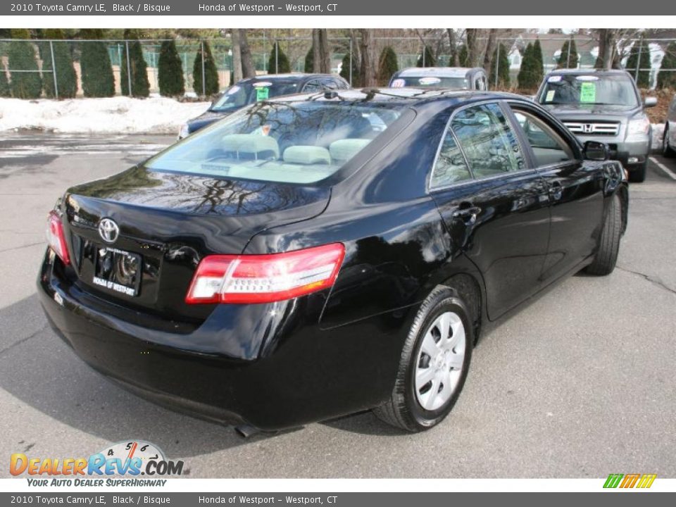 2010 Toyota Camry LE Black / Bisque Photo #5