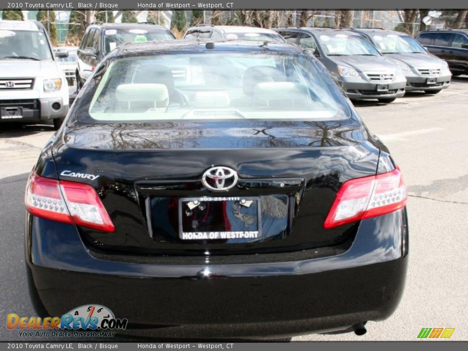 2010 Toyota Camry LE Black / Bisque Photo #6