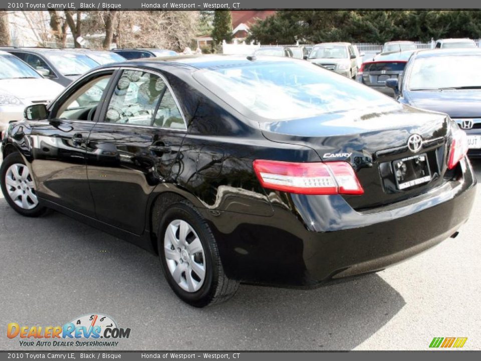 2010 Toyota Camry LE Black / Bisque Photo #7