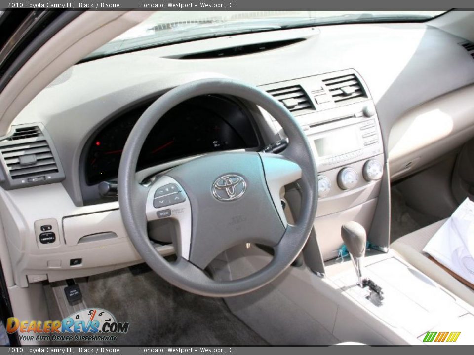 2010 Toyota Camry LE Black / Bisque Photo #10