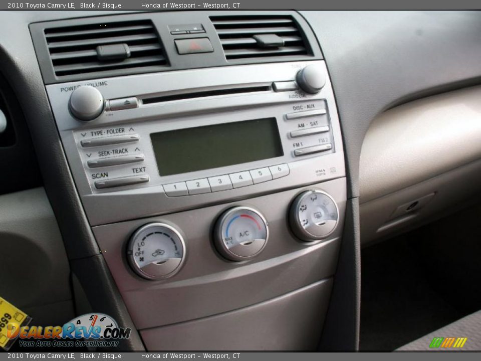 2010 Toyota Camry LE Black / Bisque Photo #23