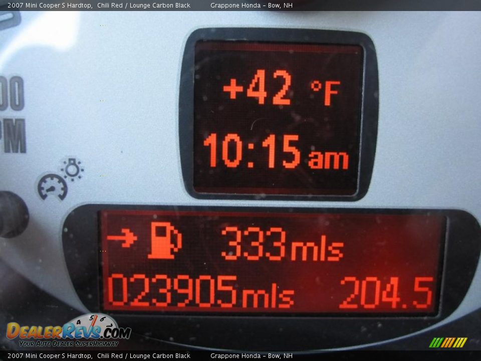 2007 Mini Cooper S Hardtop Chili Red / Lounge Carbon Black Photo #12