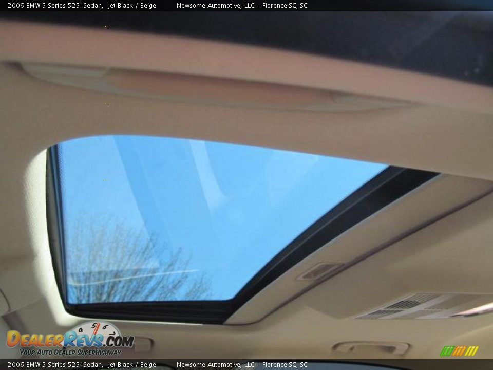 2006 BMW 5 Series 525i Sedan Jet Black / Beige Photo #5