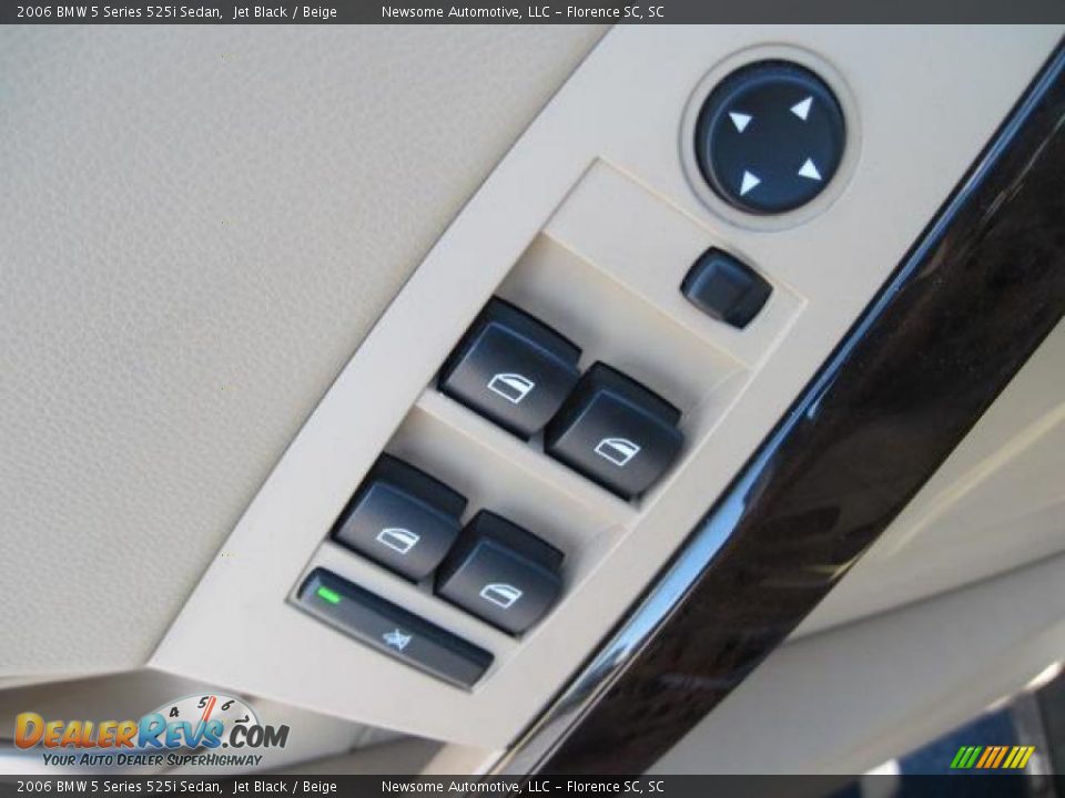 2006 BMW 5 Series 525i Sedan Jet Black / Beige Photo #17