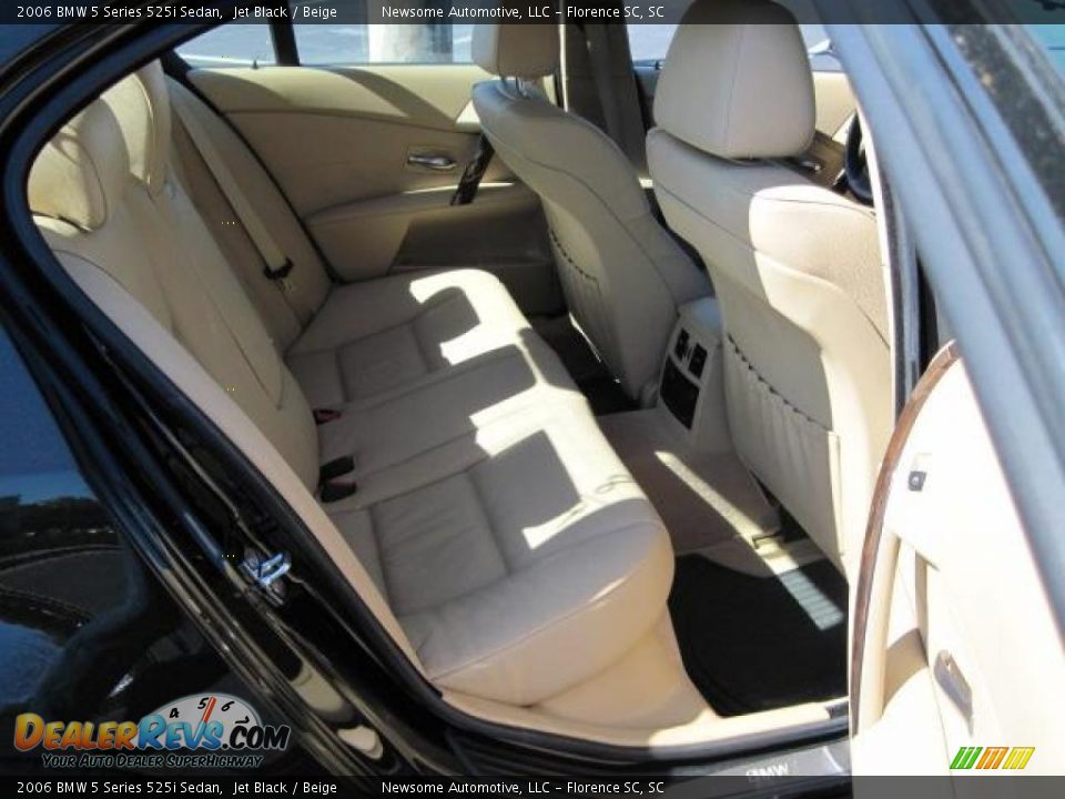 2006 BMW 5 Series 525i Sedan Jet Black / Beige Photo #20