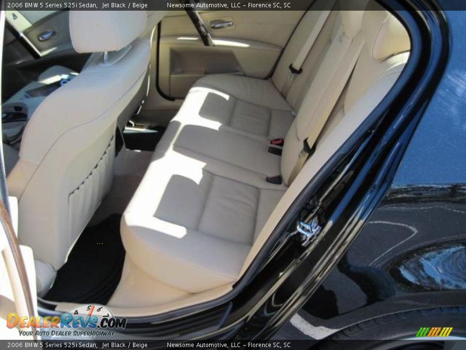 2006 BMW 5 Series 525i Sedan Jet Black / Beige Photo #21