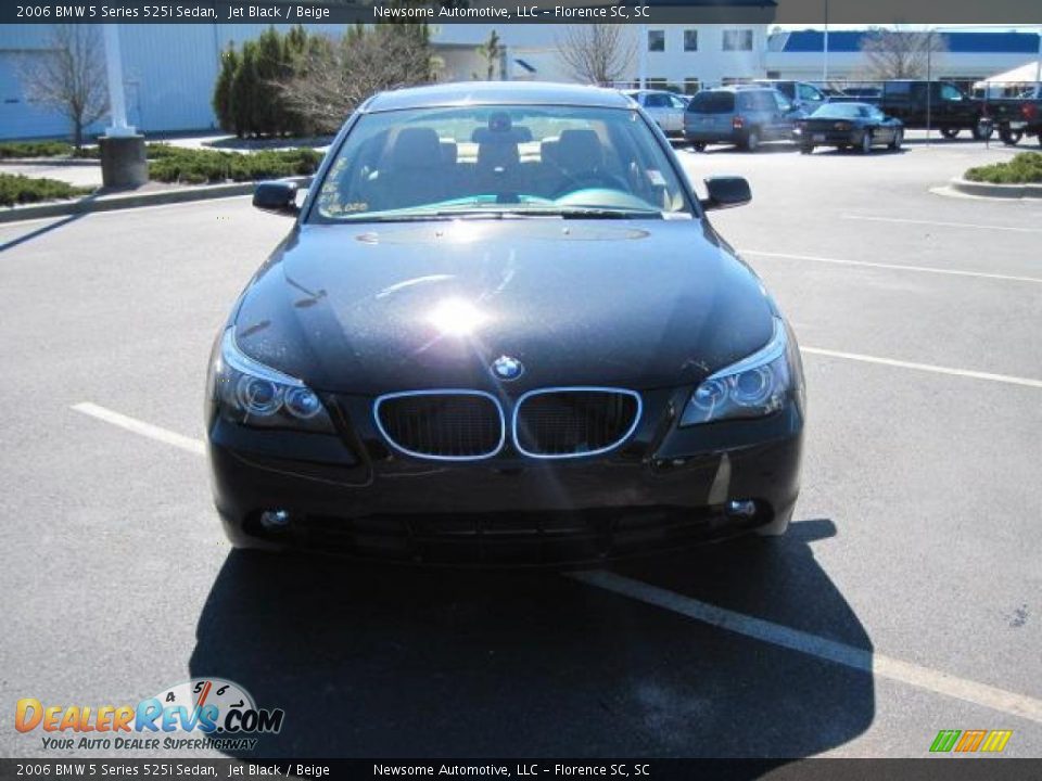 2006 BMW 5 Series 525i Sedan Jet Black / Beige Photo #24