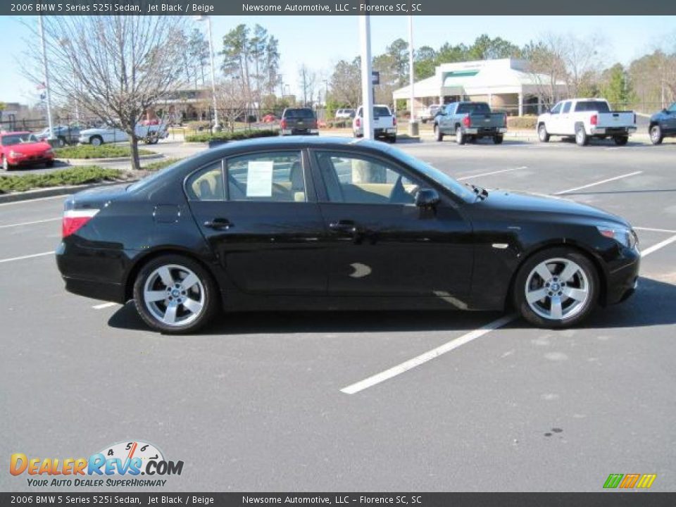 2006 BMW 5 Series 525i Sedan Jet Black / Beige Photo #25