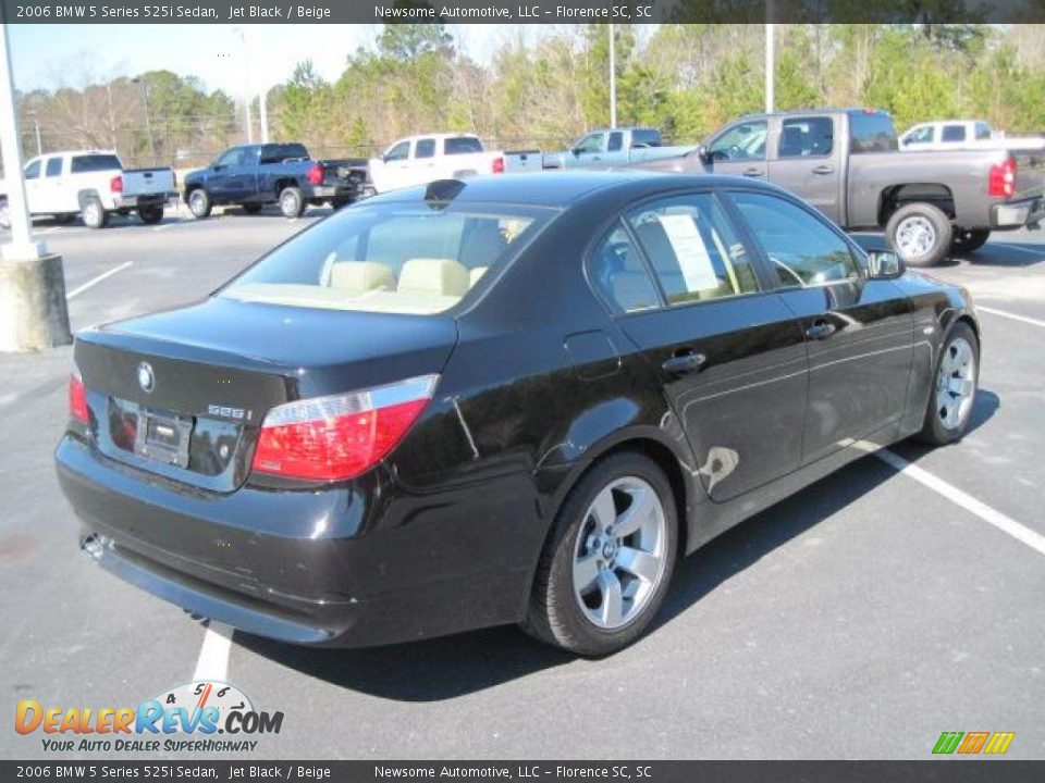 2006 BMW 5 Series 525i Sedan Jet Black / Beige Photo #26