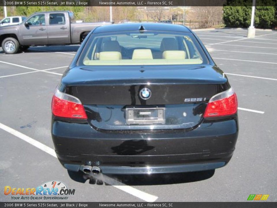2006 BMW 5 Series 525i Sedan Jet Black / Beige Photo #27