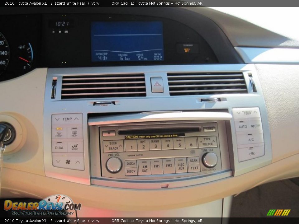 2010 Toyota Avalon XL Blizzard White Pearl / Ivory Photo #13