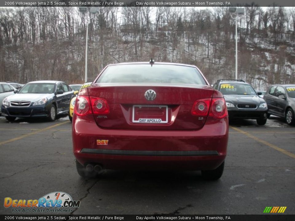 2006 Volkswagen Jetta 2.5 Sedan Spice Red Metallic / Pure Beige Photo #4
