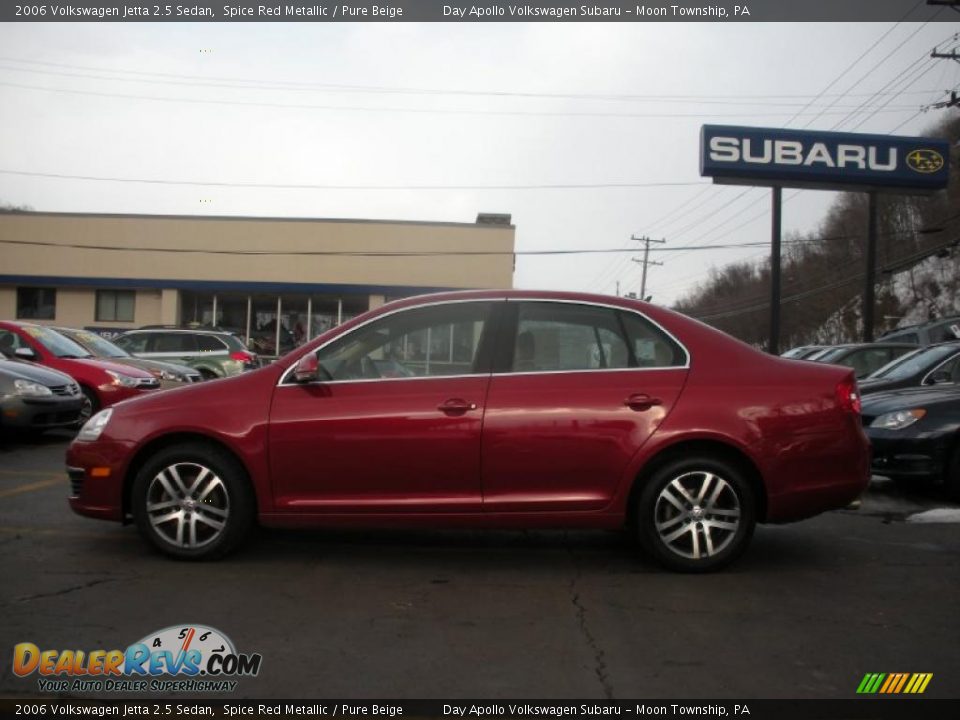 2006 Volkswagen Jetta 2.5 Sedan Spice Red Metallic / Pure Beige Photo #5