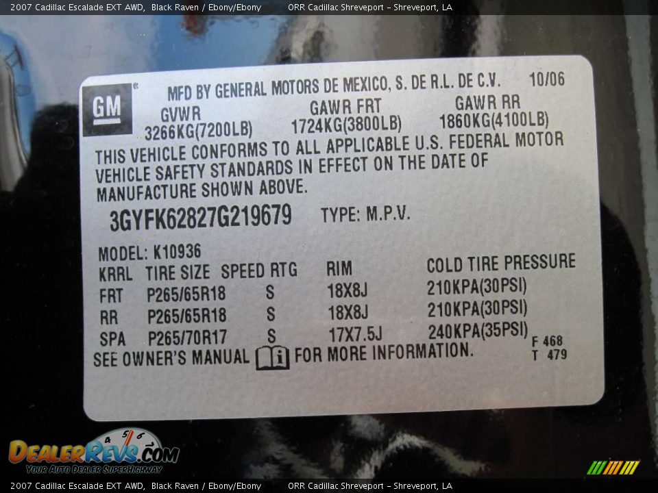 2007 Cadillac Escalade EXT AWD Black Raven / Ebony/Ebony Photo #13