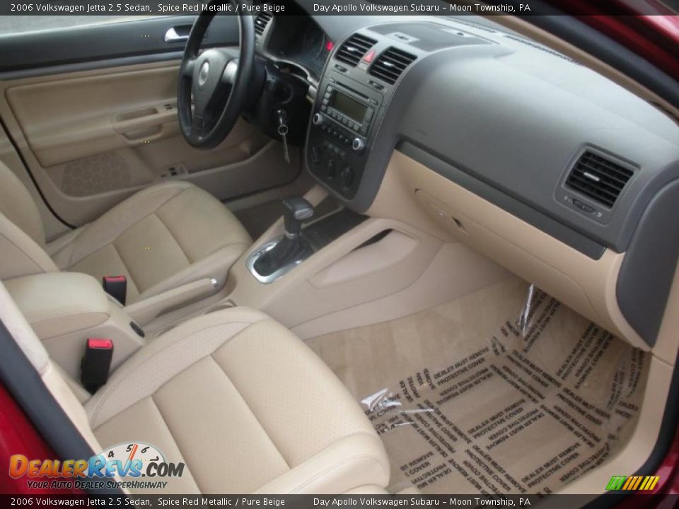 2006 Volkswagen Jetta 2.5 Sedan Spice Red Metallic / Pure Beige Photo #11