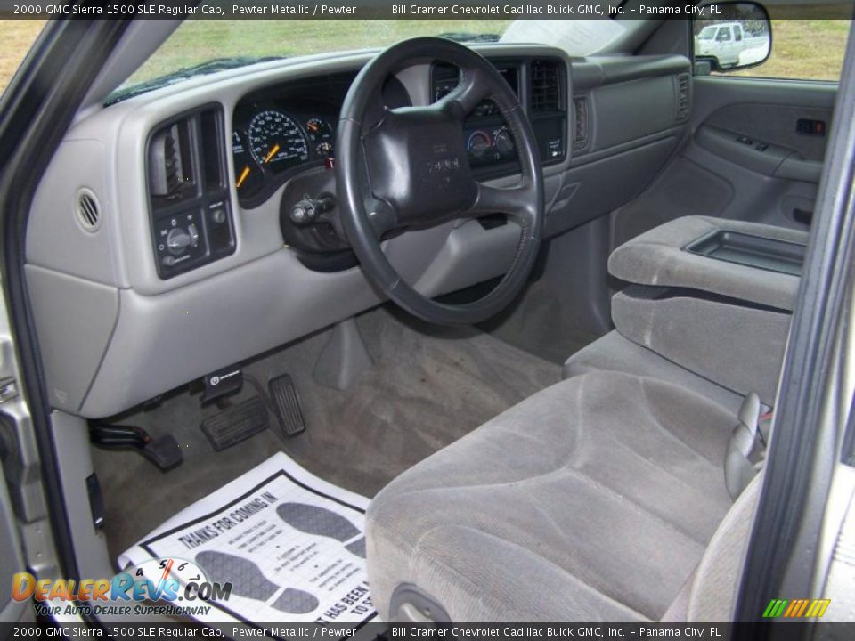 2000 GMC Sierra 1500 SLE Regular Cab Pewter Metallic / Pewter Photo #2