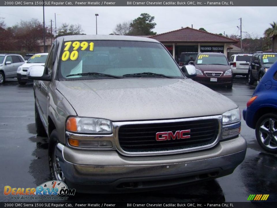 2000 GMC Sierra 1500 SLE Regular Cab Pewter Metallic / Pewter Photo #7