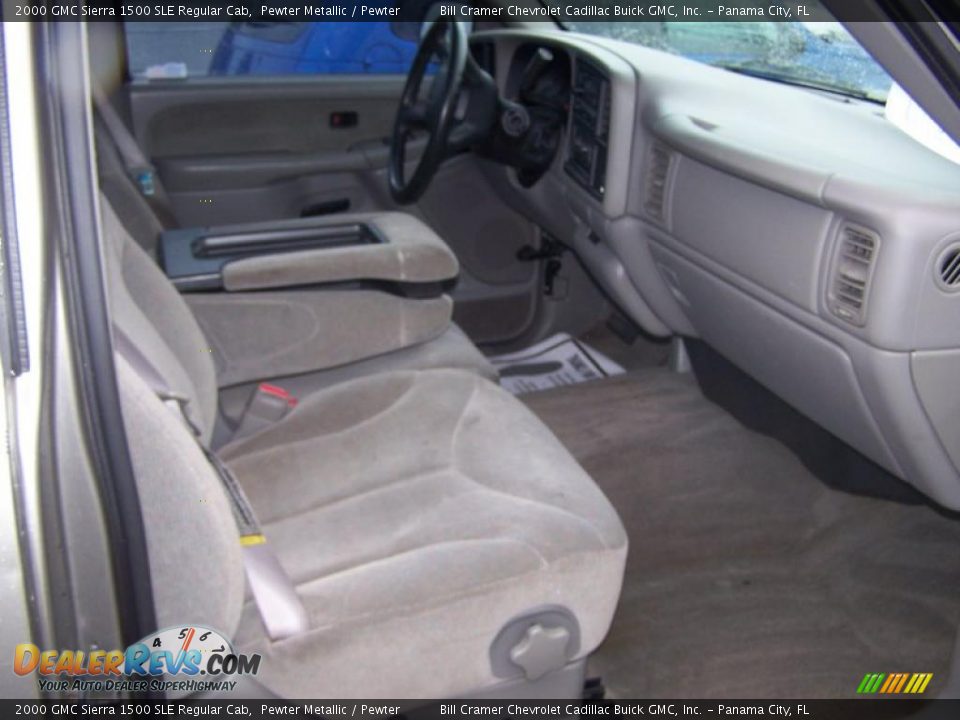 2000 GMC Sierra 1500 SLE Regular Cab Pewter Metallic / Pewter Photo #8