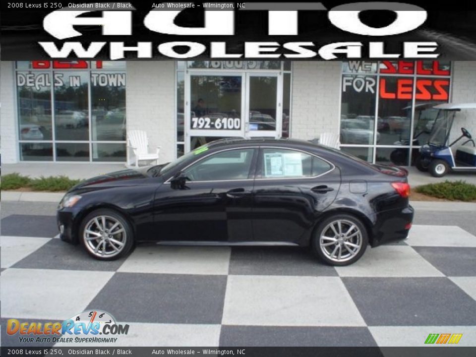 2008 Lexus IS 250 Obsidian Black / Black Photo #1