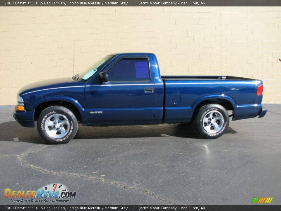 2000 Chevrolet S10 LS Regular Cab Indigo Blue Metallic / Medium Gray Photo #1