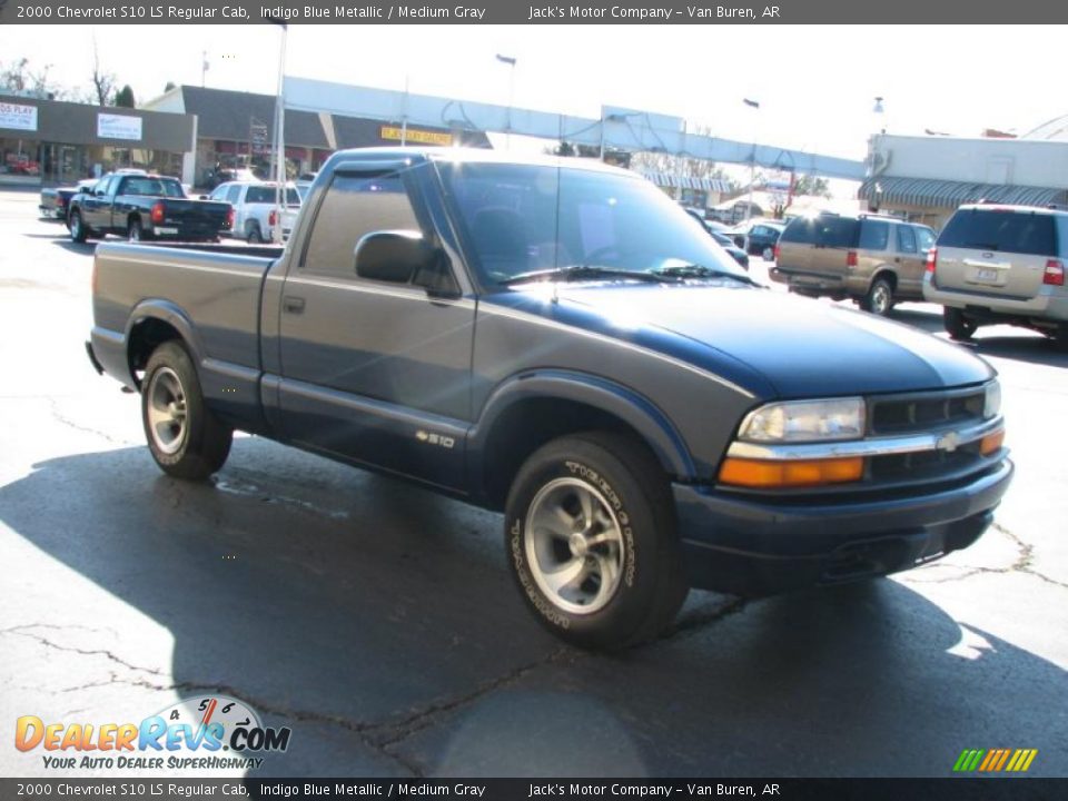 2000 Chevrolet S10 LS Regular Cab Indigo Blue Metallic / Medium Gray Photo #4