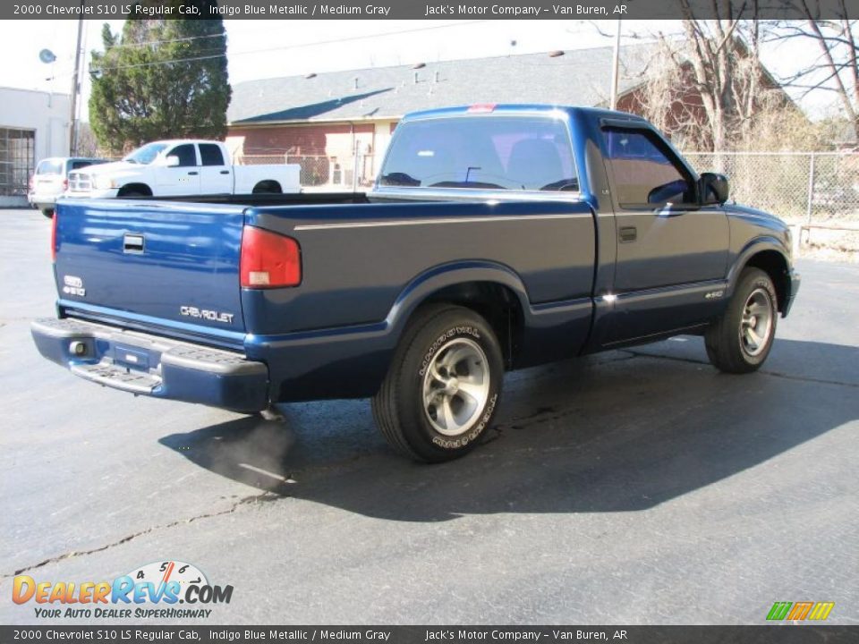 2000 Chevrolet S10 LS Regular Cab Indigo Blue Metallic / Medium Gray Photo #5