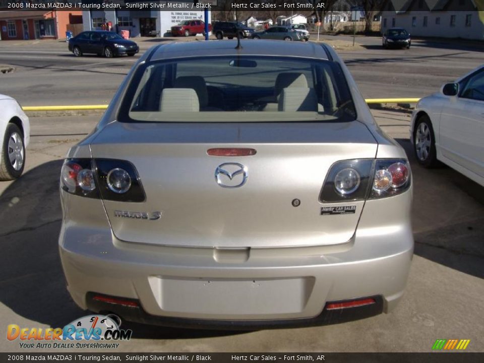 2008 Mazda MAZDA3 i Touring Sedan Sunlight Silver Metallic / Black Photo #3