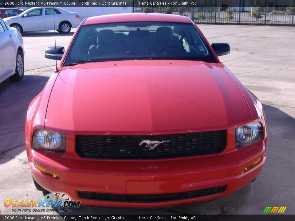 2008 Ford Mustang V6 Premium Coupe Torch Red / Light Graphite Photo #2