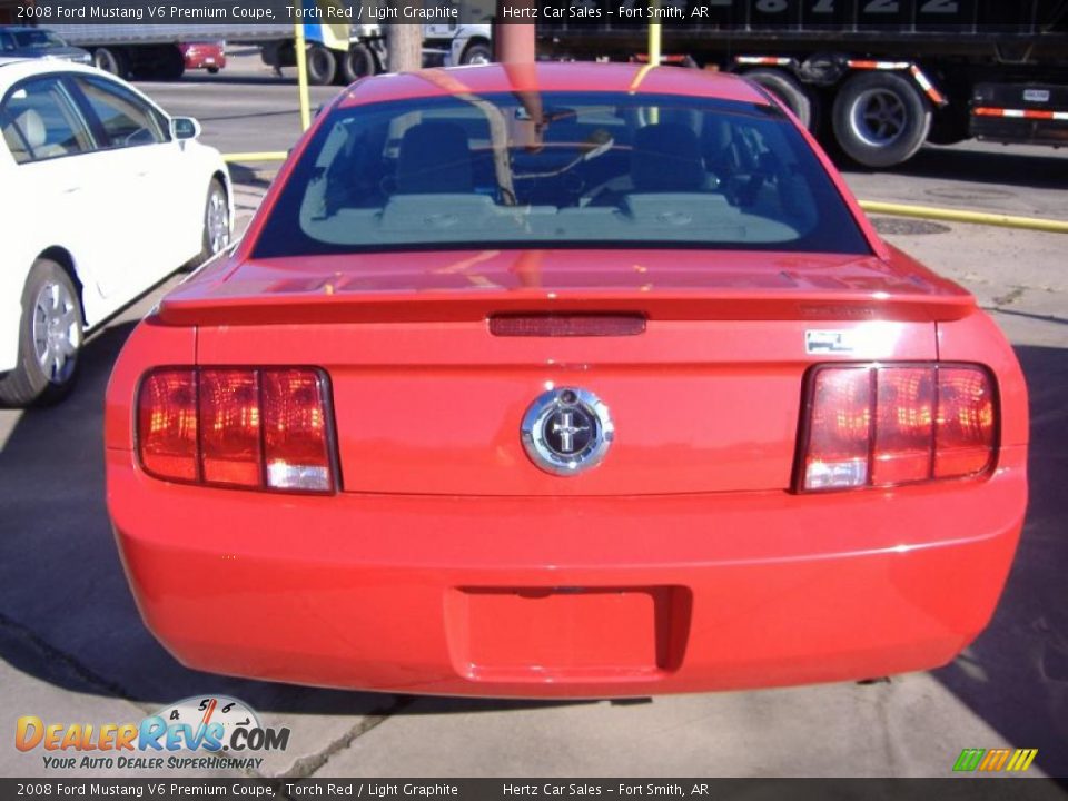 2008 Ford Mustang V6 Premium Coupe Torch Red / Light Graphite Photo #3