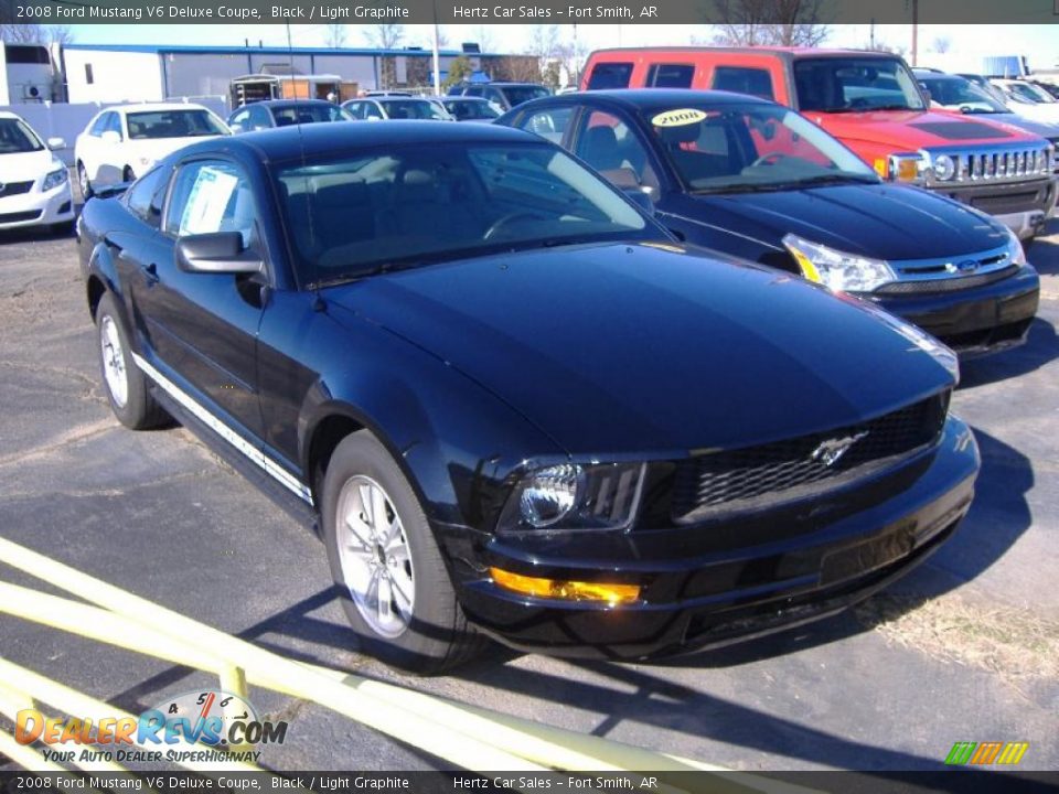 2008 Ford Mustang V6 Deluxe Coupe Black / Light Graphite Photo #1