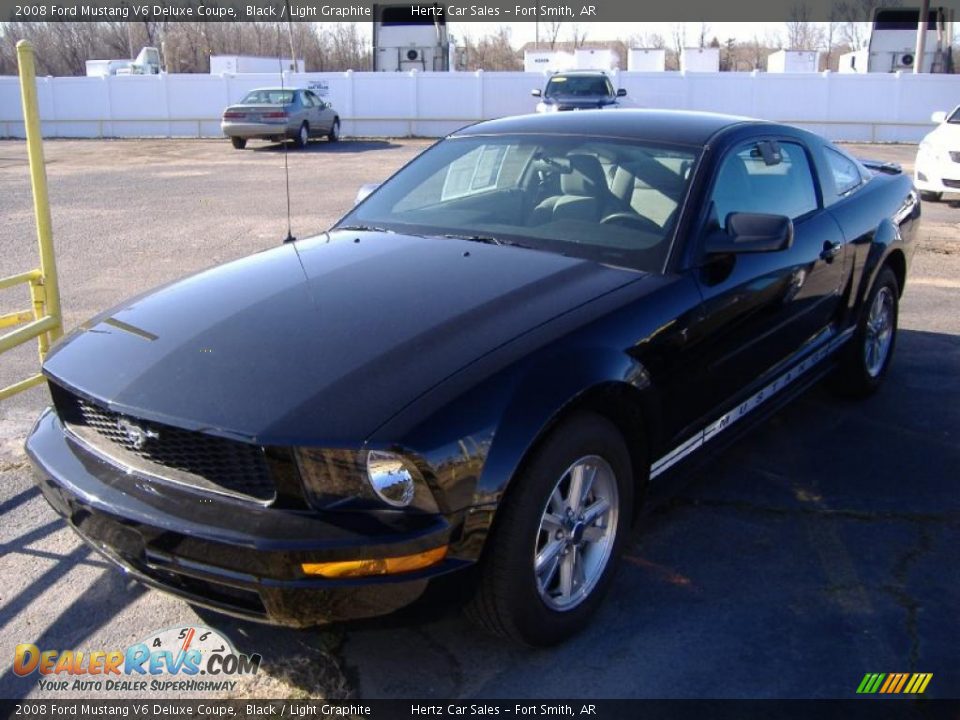 2008 Ford Mustang V6 Deluxe Coupe Black / Light Graphite Photo #2