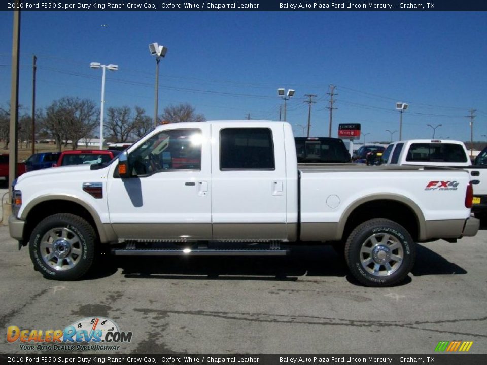 2010 Ford F350 Super Duty King Ranch Crew Cab Oxford White / Chaparral Leather Photo #2