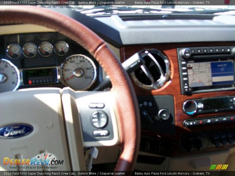 2010 Ford F350 Super Duty King Ranch Crew Cab Oxford White / Chaparral Leather Photo #3