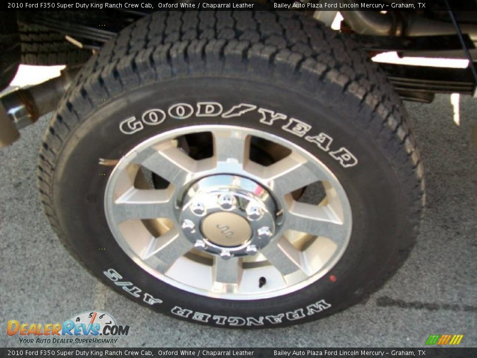 2010 Ford F350 Super Duty King Ranch Crew Cab Oxford White / Chaparral Leather Photo #8