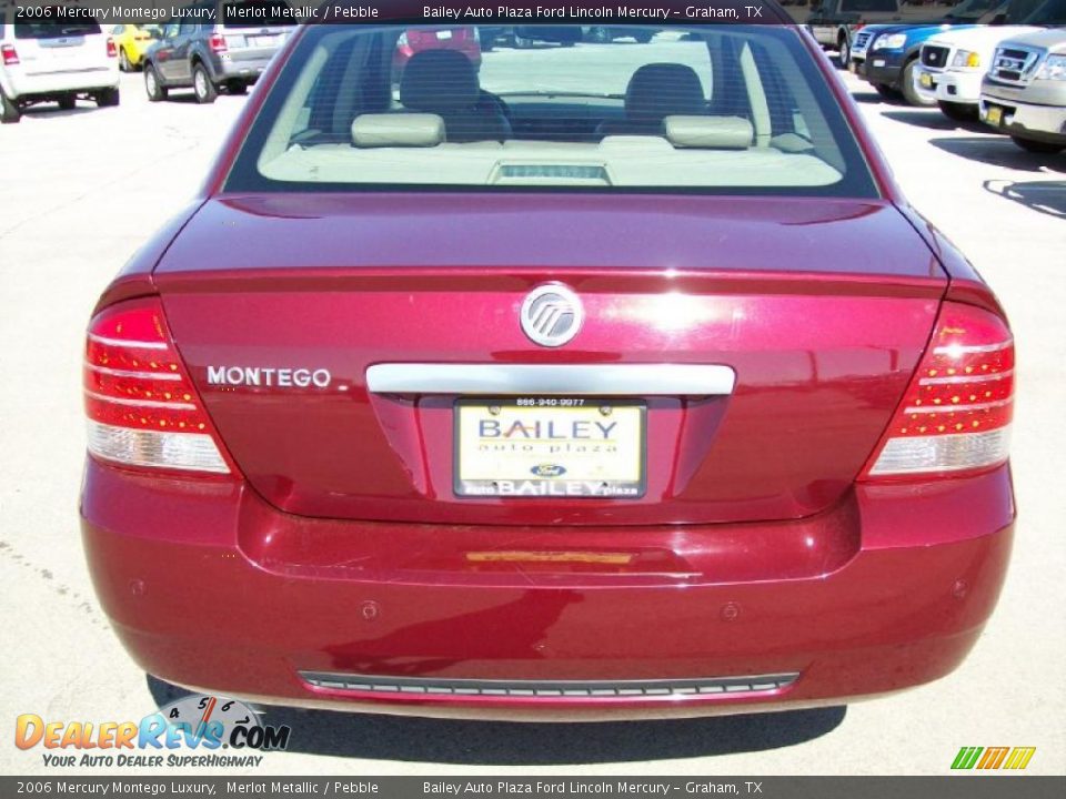 2006 Mercury Montego Luxury Merlot Metallic / Pebble Photo #5