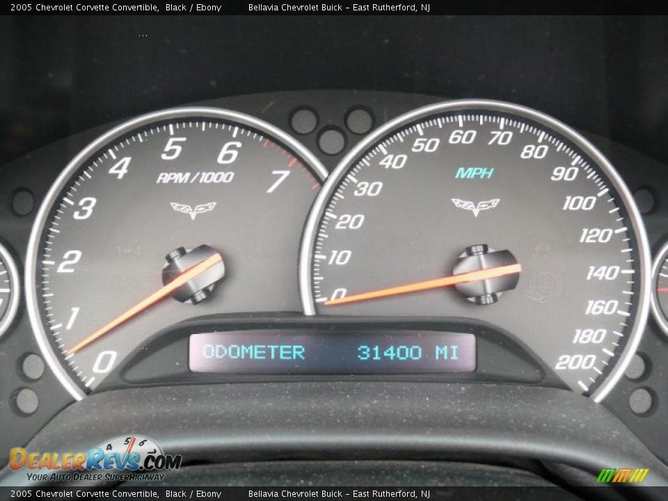 2005 Chevrolet Corvette Convertible Black / Ebony Photo #13