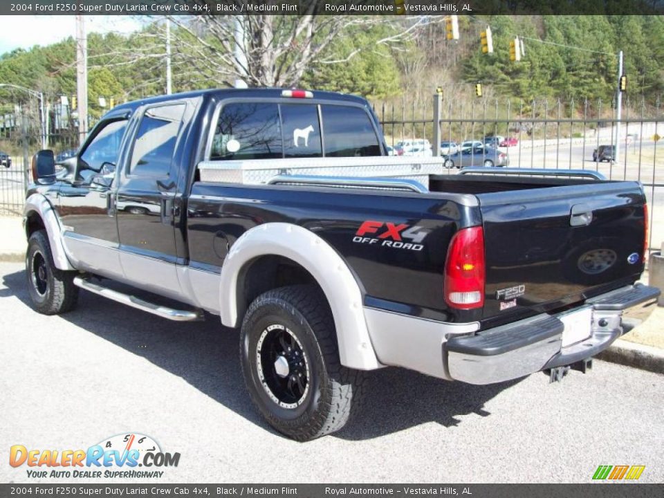 2004 Ford F250 Super Duty Lariat Crew Cab 4x4 Black / Medium Flint Photo #4