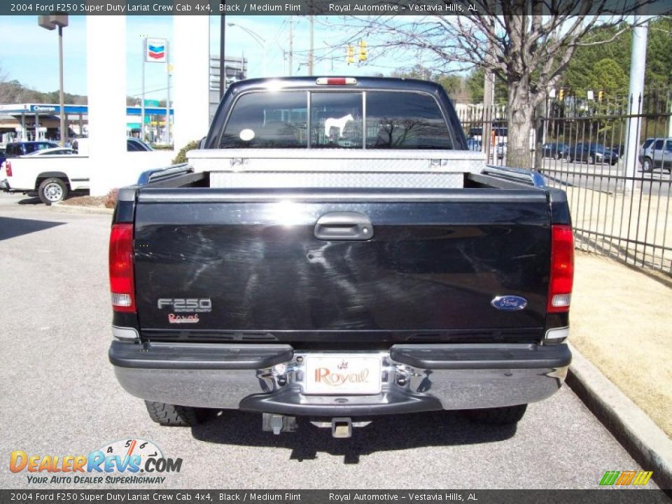 2004 Ford F250 Super Duty Lariat Crew Cab 4x4 Black / Medium Flint Photo #5