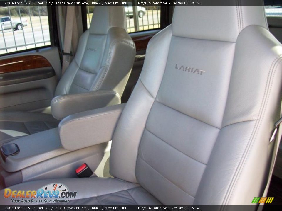 2004 Ford F250 Super Duty Lariat Crew Cab 4x4 Black / Medium Flint Photo #14