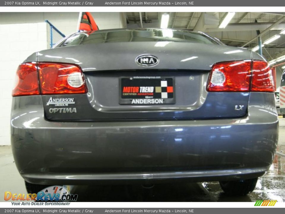 2007 Kia Optima LX Midnight Gray Metallic / Gray Photo #8