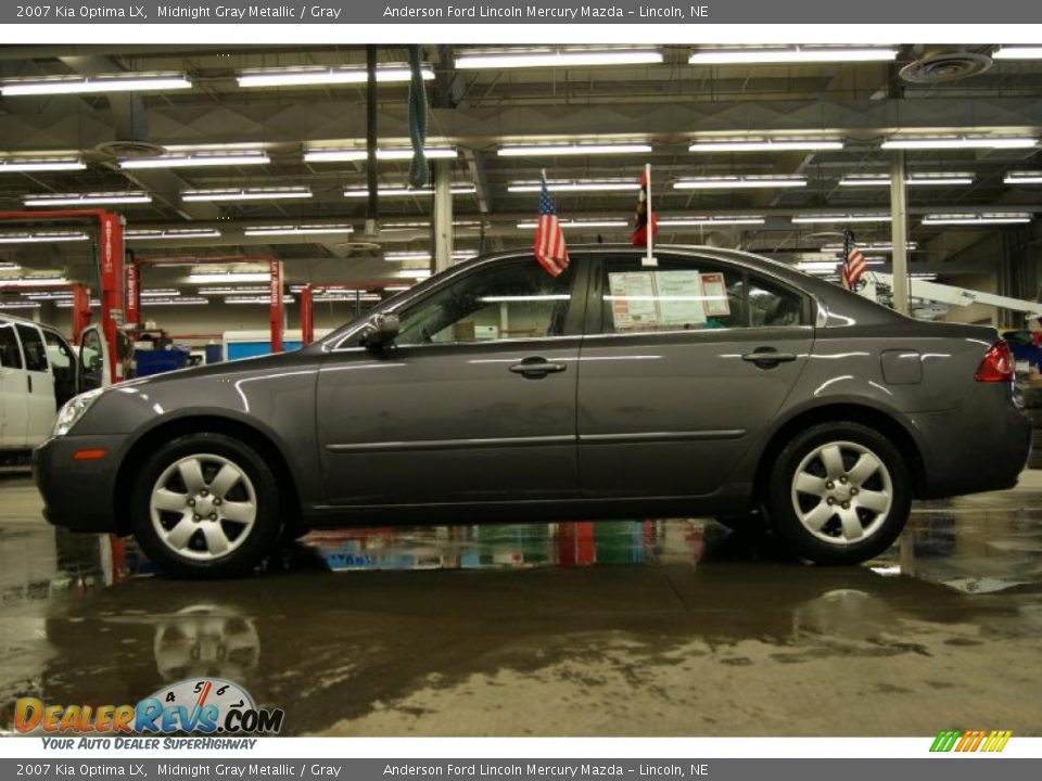 2007 Kia Optima LX Midnight Gray Metallic / Gray Photo #11