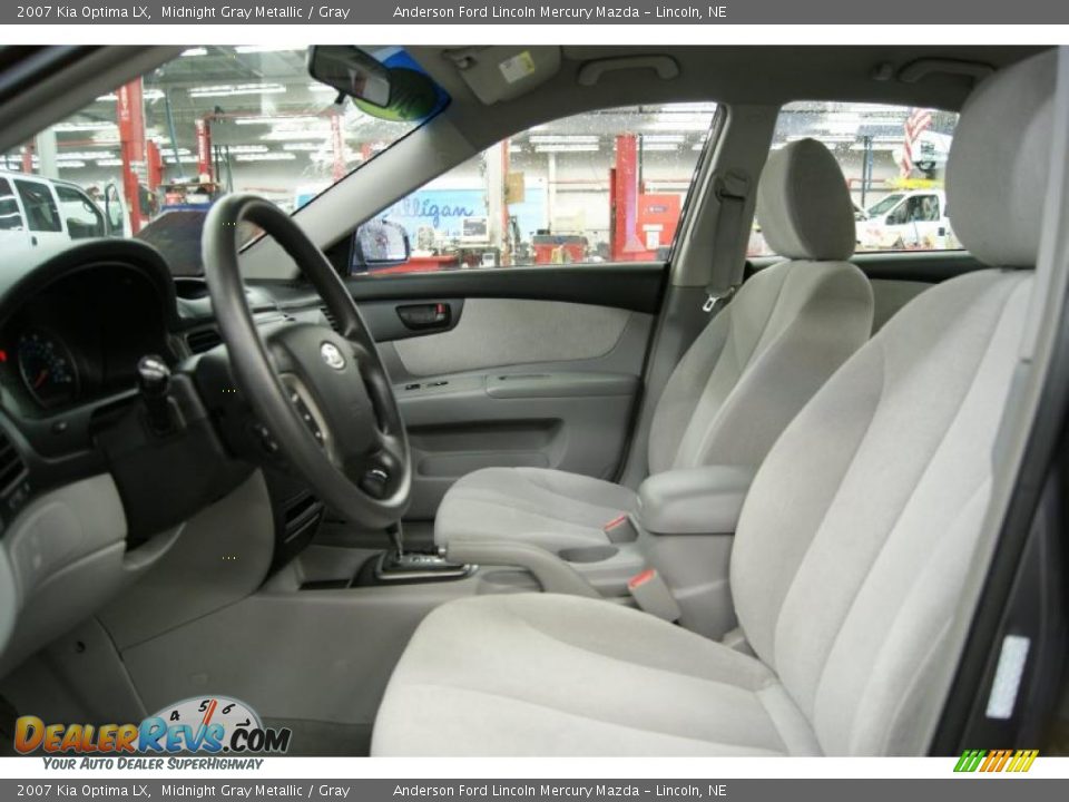 2007 Kia Optima LX Midnight Gray Metallic / Gray Photo #13