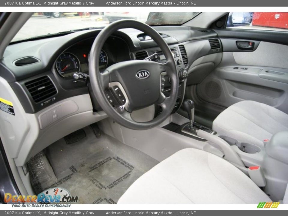 2007 Kia Optima LX Midnight Gray Metallic / Gray Photo #14